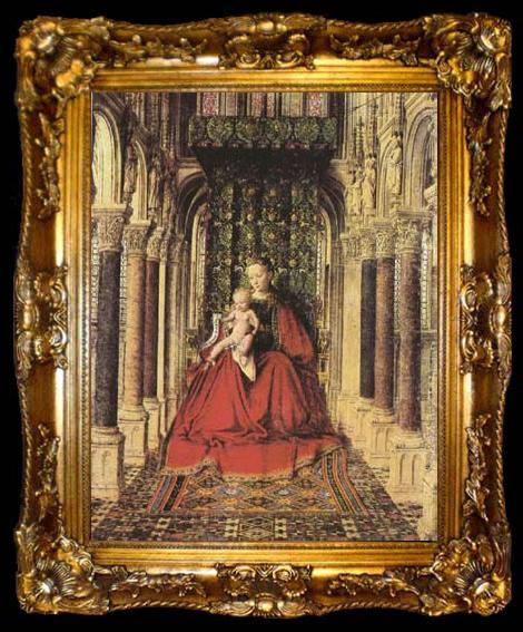 framed  Jan Van Eyck The Virgin and Child in a Church (mk08), ta009-2